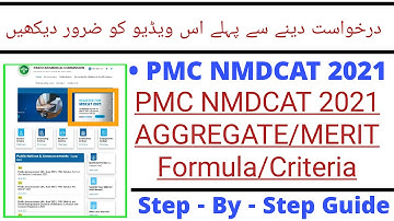 Breaking News/PMC NMDCAT Aggregate Criteria Formula Announced/PMC Latest News/PMC NMDCAT Online 2021