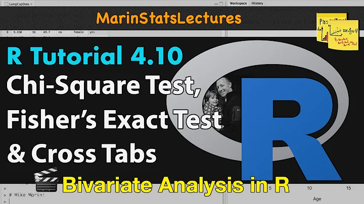 Chi-Square Test, Fisher’s Exact Test, & Cross Tabulations in R | R Tutorial 4.10| MarinStatsLectures
