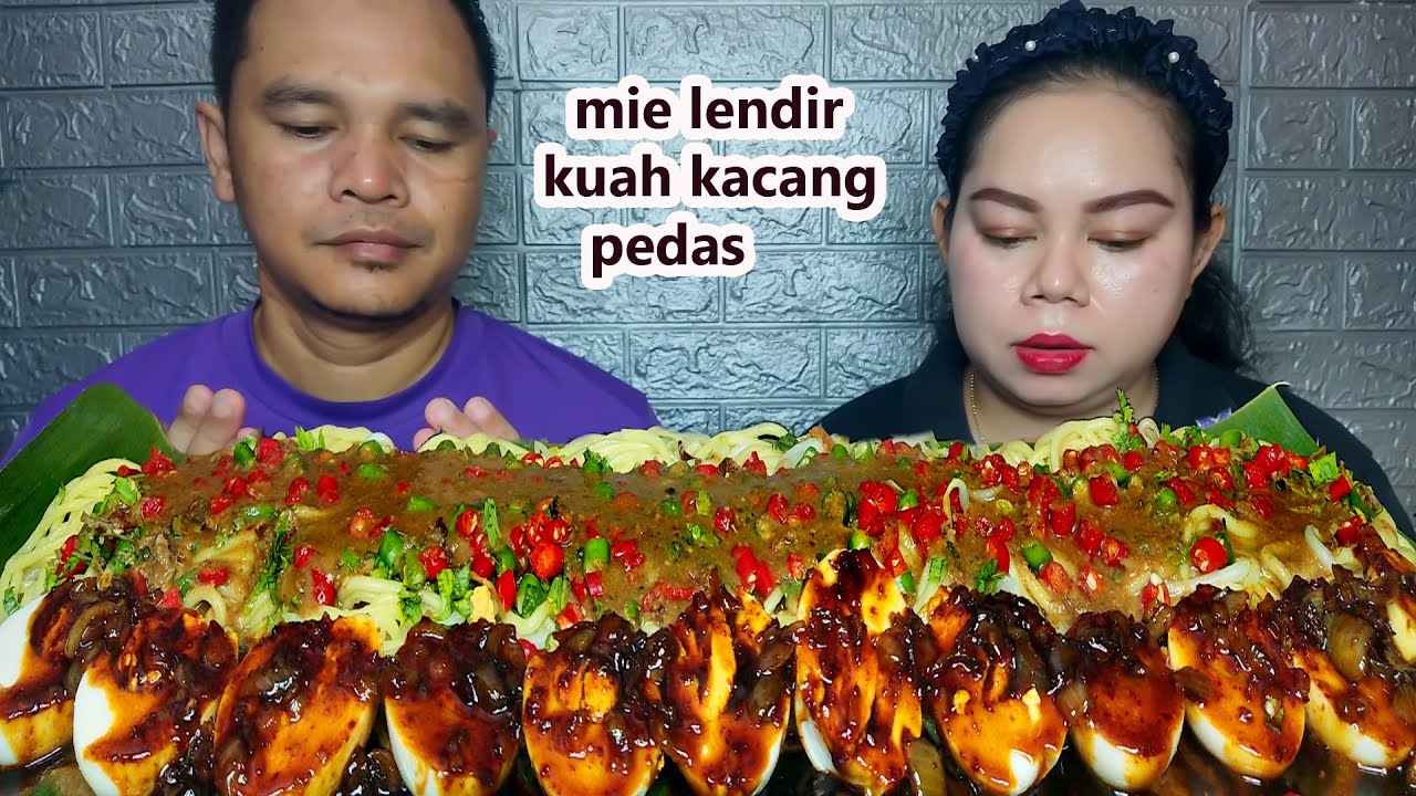 MIE KUAH KACANG MERAH extra CABE RAWIT pake TELOR SAMBAL KECAP MUKBANG