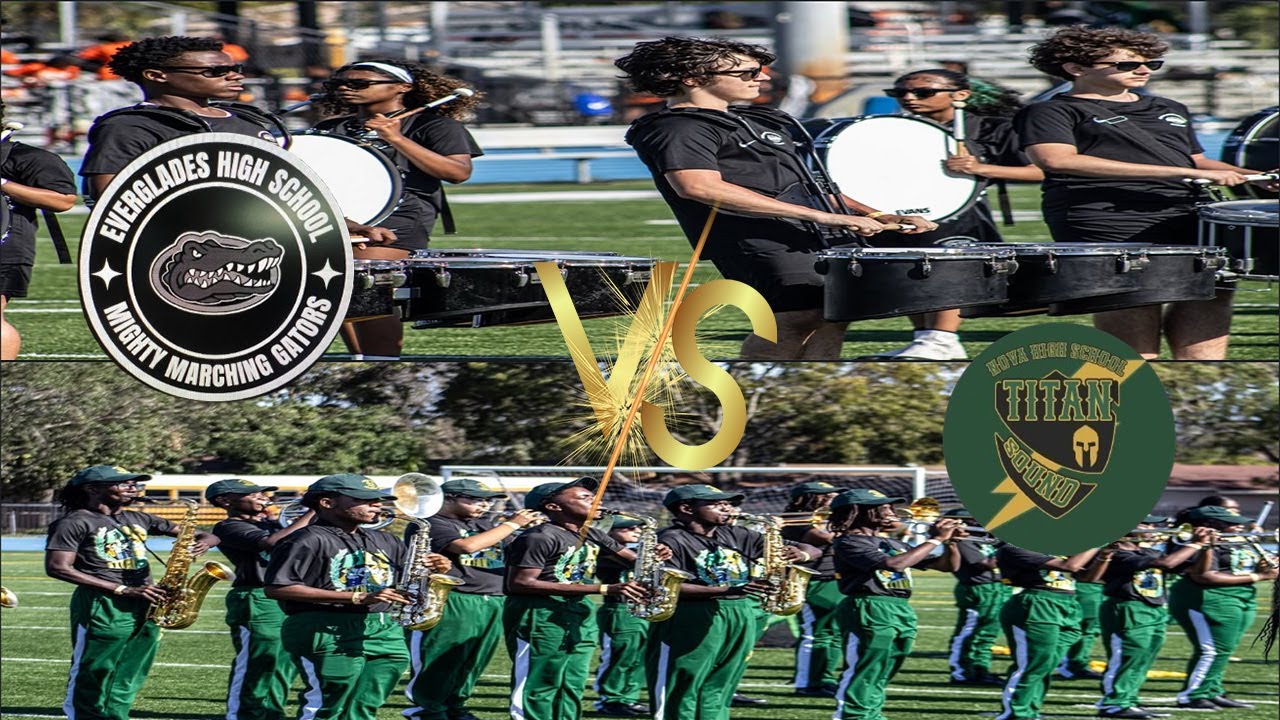 Everglades high school Gator band vs Nova high school Titan sound @ ROAR Fest 2025