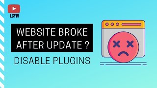 Website broke DON'T PANIC, Disable plugins via cpanel