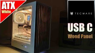 Casing PC ATX Putih satu ini pake panel asli Kayu! Udah USB C, harga terjangkau! Tecware Timber L