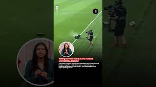 ⚠️ Falling Camera Nearly Turns Football Match Into A Disaster 😳📹🏟️