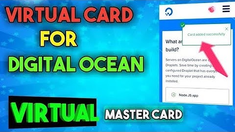 Digital Ocean vcc - virtual mastercard - digital Ocean account control panel overview