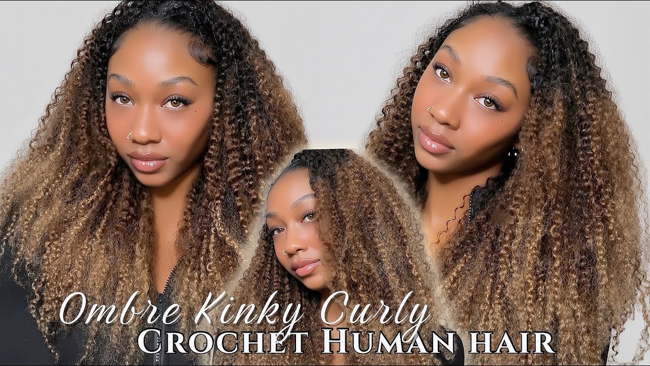 Ombre Crochet Hair Install ft. QVR Hair Kinky Curly 