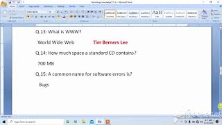 Past Papers Top Most Repeated Computer Mcqs For Thesildar Naib Thesildarsub Inspector Clerk
