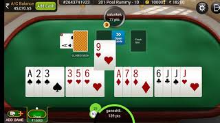 Rummy Circle 10K @ 201 pool, Hard Luck screenshot 4