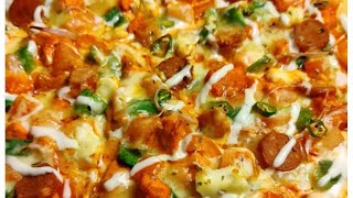 Chicken cheese pizza recipe at home/Chicken pizza recipe/Easy & simple pizza ? recipe