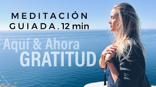 Meditación guiada. 12 min. Aquí y Ahora. GRATITUD