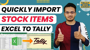 Excel To Tally Stock Item Import | Stock Item Import In Tally | Excel To Tally Free TDL