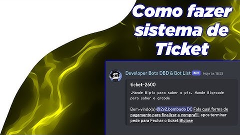 Como fazer sistema de Ticket - parte 2 - DBD