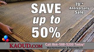 🎉 Kaoud Rugs 70th Anniversary Sale | Up to 50% Off Rugs, Carpet, Flooring & More! 🧺