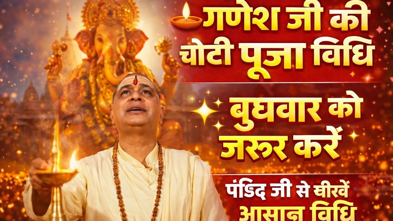 LIVE: बुधवार को गणेश जी की छोटी पूजा विधि | पंडित जी से सीखें
