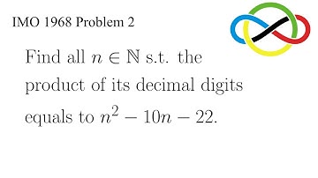 Product of Digits | International Mathematical Olympiad 1968 Problem 2