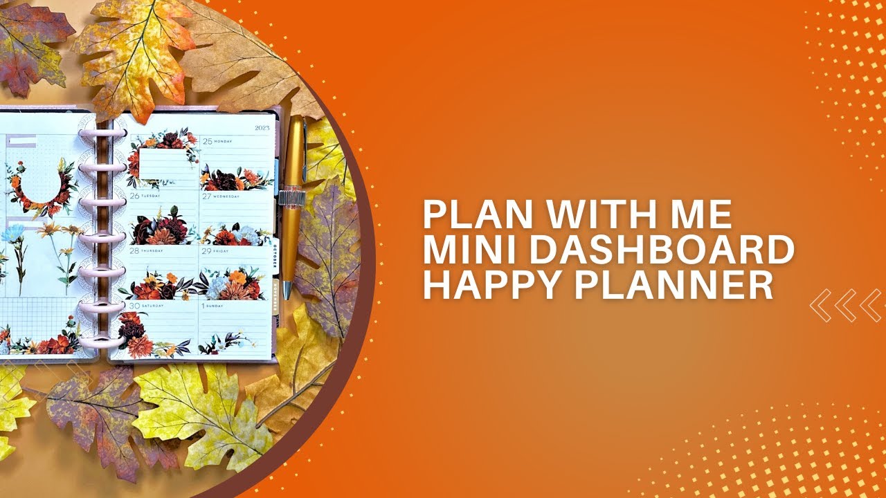 Plan with me mini dashboard happy planner - YouTube