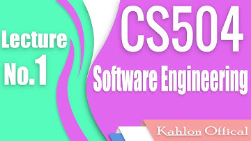 1.CS504 Lecture no 1 Software Engineering   1  by   BiLAL   KAHLON    OFFICIAL
