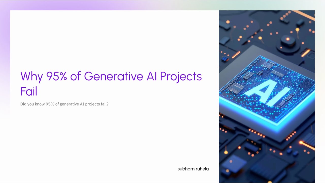 95% Of Generative AI Projects Are Failing – Here’s the Real Reason | MIT Study Explained