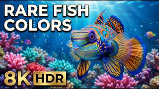 Full Fish Color 2 in 8K HDR 🐠 | Rare Tropical Fish for TV Demo &amp; Relaxation( 8 hours)