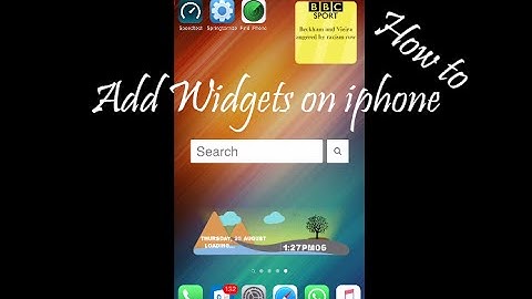 How to add widgets to your iphone ios 9