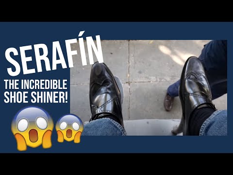 S3E108 Serafin the incredible shoe shiner #cheapshoeschallenge #ASMR #shoeshine #faustoarizmendi