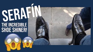 S3E108 Serafin the incredible shoe shiner #cheapshoeschallenge #ASMR #shoeshine #faustoarizmendi