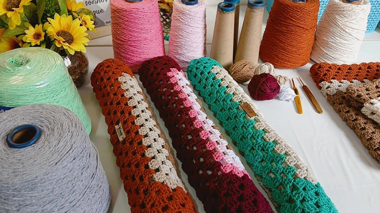 Produção de 3 tapetes modelo retangular fácil ✨️ meu chamariz pra chamar clientes. 