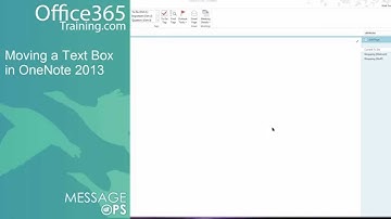 Moving a Text Box in OneNote 2013