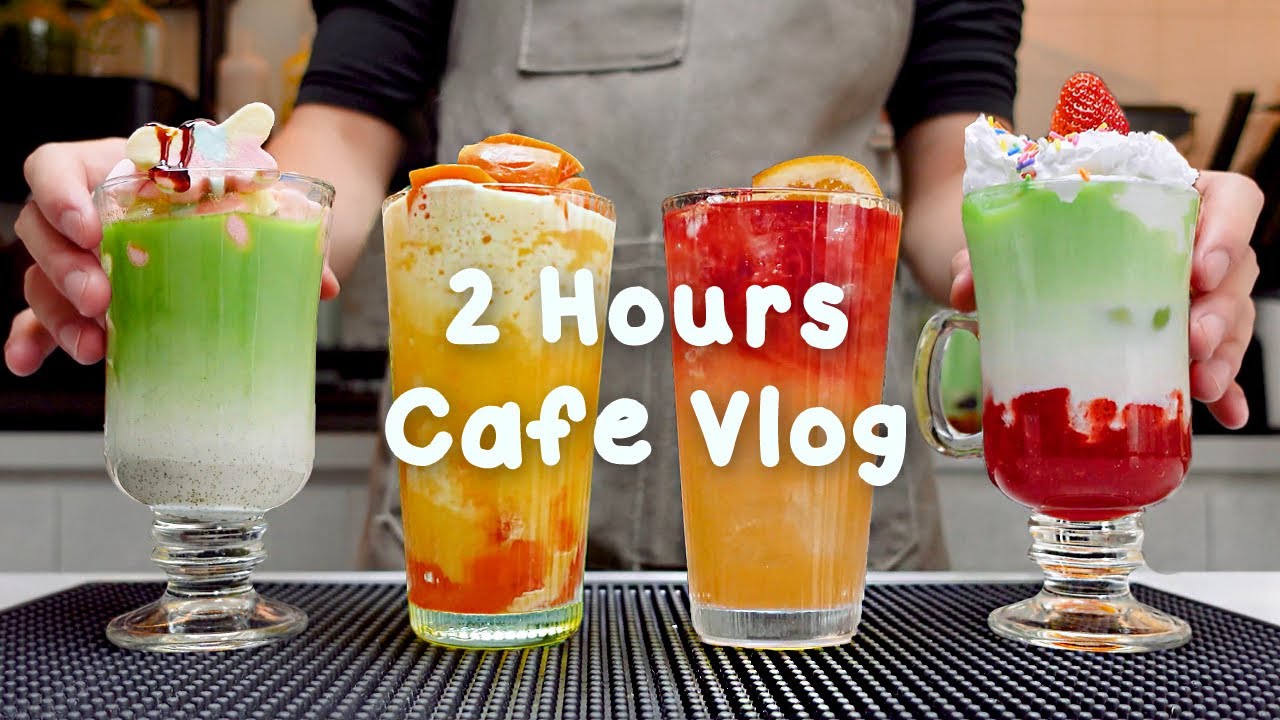 🤍지치고 힘들 땐 음료 ASMR로 힐링해요/주중의 여유로움/2시간 모음☕️2 Hours Vlog/Cafe Vlog/ASMR/Tasty Coffee