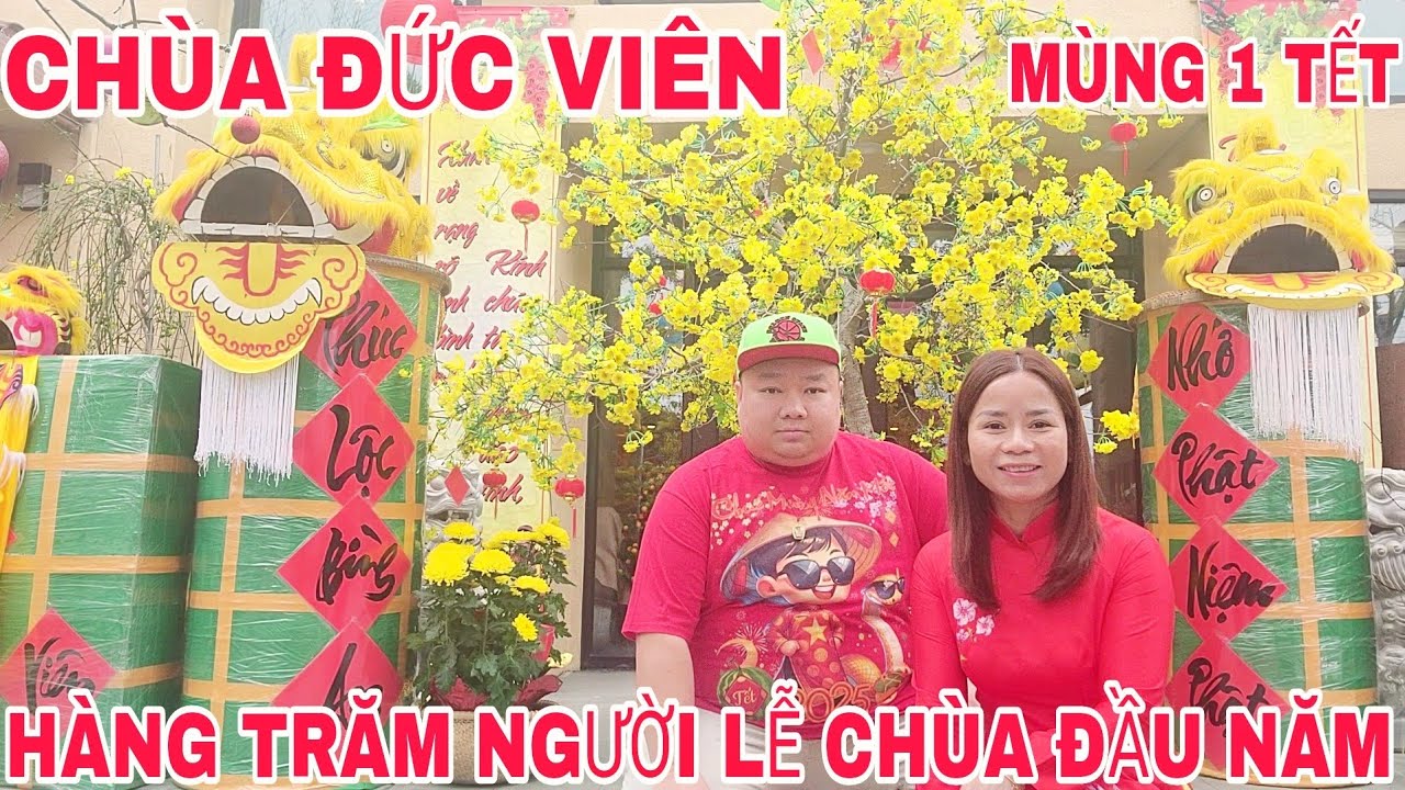 ТЕТ 2025, В ПЕРВЫЙ ДЕНЬ ТЕТА СОТНИ ЛЮДЕЙ ПРАЗДНУЮТ В ПАГОДЕ ДЮК ВЬЕН В СЕВЕРНОЙ КАЛИФОРНИИ, США, ...