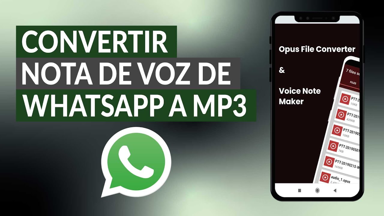 Cómo Convertir una Nota de Voz en WhatsApp a MP3 Conversor de Audio