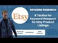 Etsy Keyword Research 6 Tactics for Etsy SEO for Titles, Tags And Descriptions