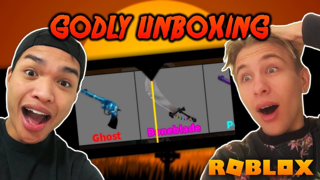 Unboxing New Halloween Boneblade Godly 300 Keys Roblox Murder - roblox murder mystery 2 new godlys youtube