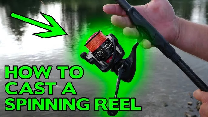 Teach a kid how to cast a spinning rod and reel (learn to cast a