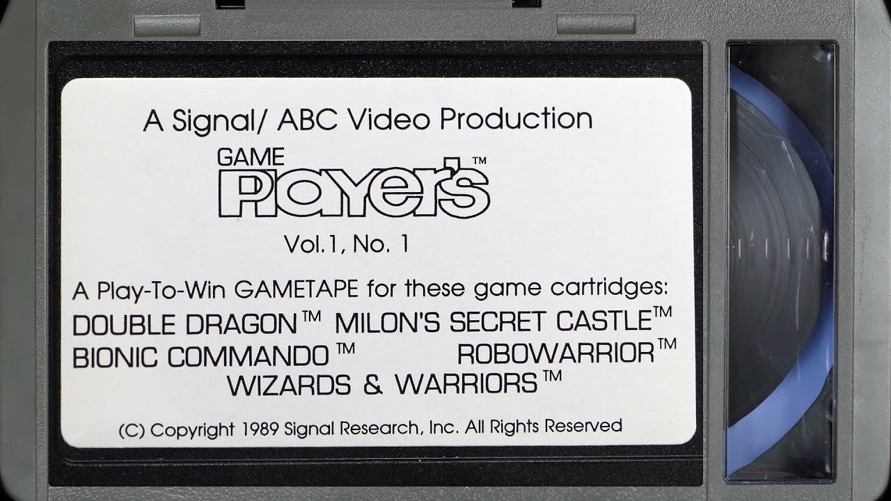 Game Players Game Tape Vol. 1, No. 1 "Double Dragon" VHS (1080p