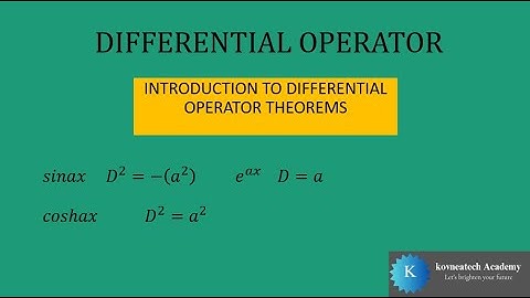 Second Order Differential Equation | D-Operator Methods | Roots Complex