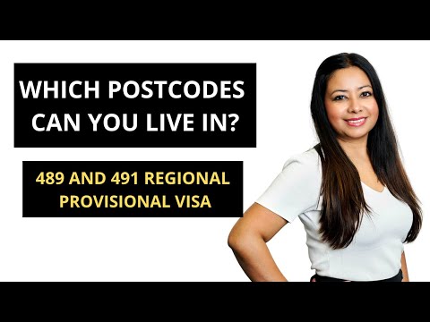 Regional postcodes for 489 and 491 Regional provisional visas