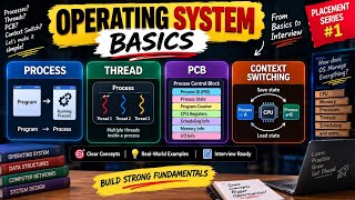 Operating System Basics 🔥 Process, Thread, PCB & Context Switching Explained | Placement Series #OS