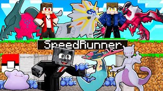 Minecraft Pixelmon Manhunt HARDCORE com 3 Pokemon Iniciais (1 Speedrunner VS 2 Caçadores)