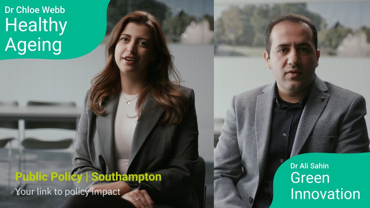 Public Policy | Spotlight: Dr. Chloe Webb & Dr. Ali Sahin – Healthy Ageing & Green Innovation