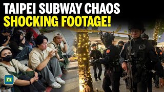 Caught On Camera: Smoke Grenade And Knife Attack In Taipei, Several Injured | N18G | 4K