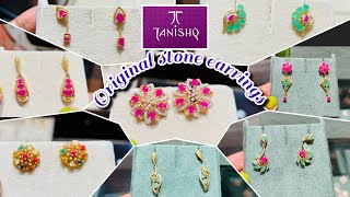  💚❤️ Latest Tanishq Ruby Emerald Gold Earrings👑 Elegant Tanishq Earrings with Ruby & Emerald|Tanishq