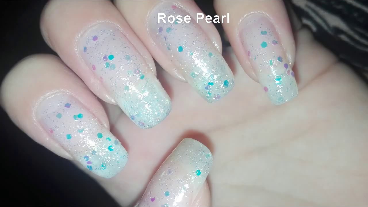 Iridescent Nail Polish, Winter Nails, Iridescent Glitter Nails Tutorial
