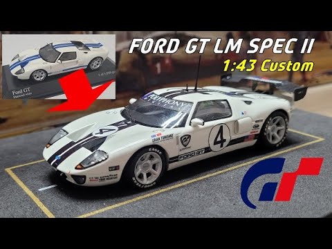 Diecast model cars Ford GT 1/18 Autoart lm spec race car # 4 