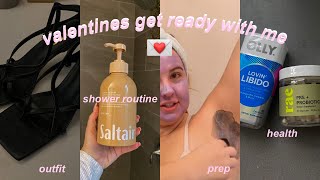 valentines day grwm 💌 shower routine, hair, makeup, outfit & more