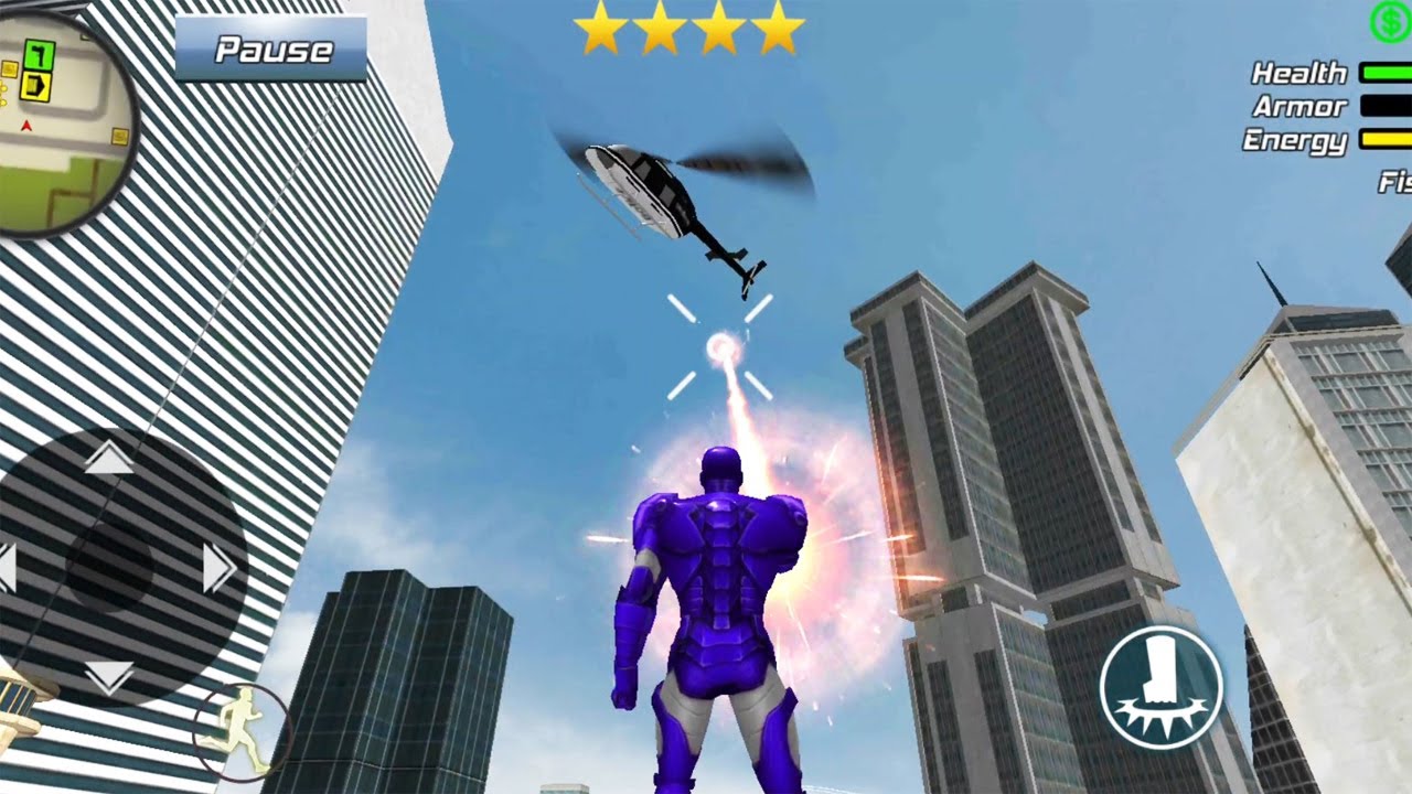 Iron Rope Hero Ninja Gangster City Battle Flying Ironman Best