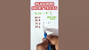 Short Trick for SSC  Reasoning Short Tricks || #shorts CTET, TET, SUPER TET
