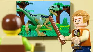 LEGOJurassic World Park Ranger School 1 STOP MOTION LEGO Velociraptor Breakout | LEGO | Billy Bricks