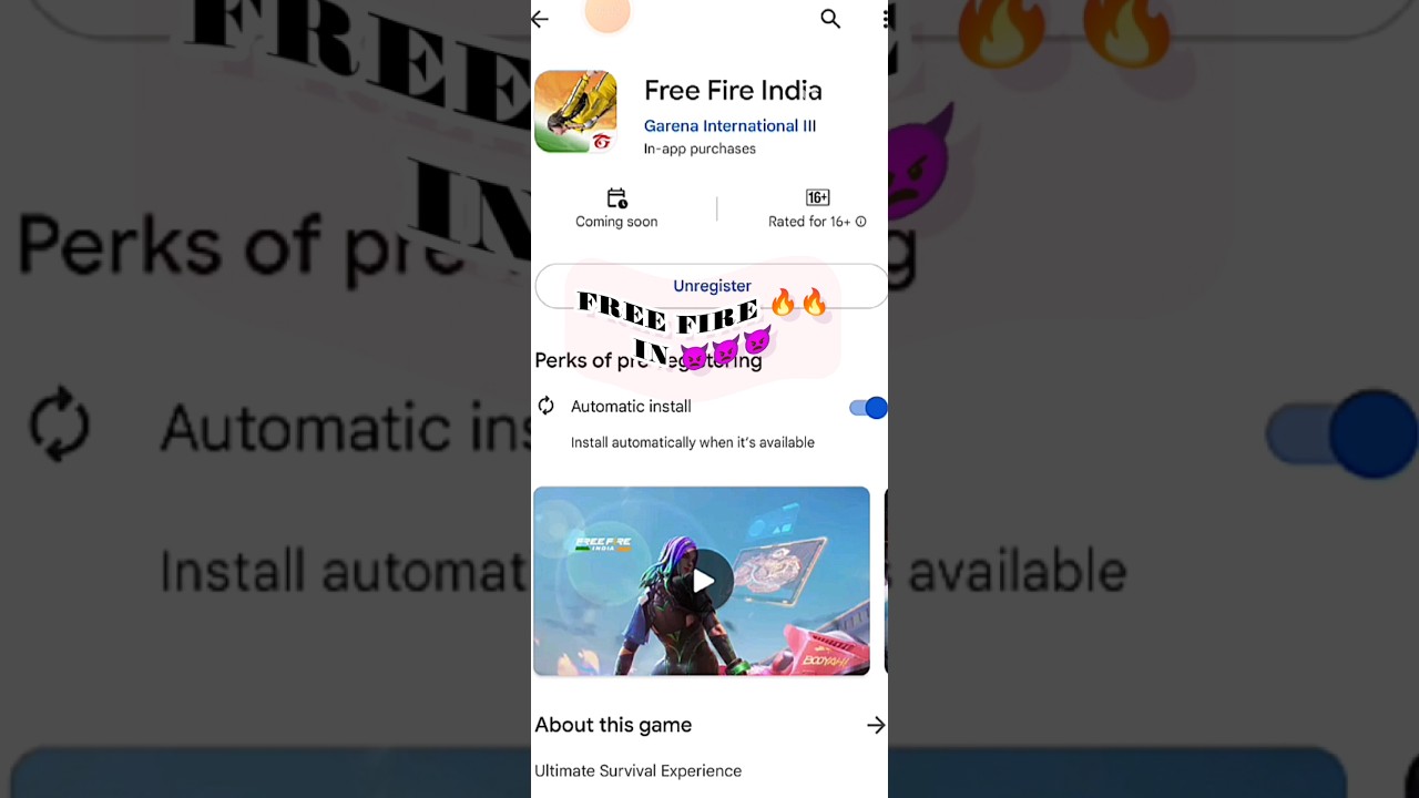 Free fire India return 