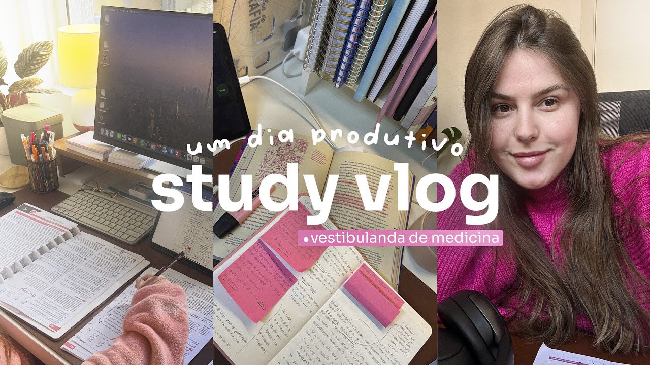 STUDY VLOG | um dia MUITO produtivo de uma vestibulanda de medicina que estuda em casa