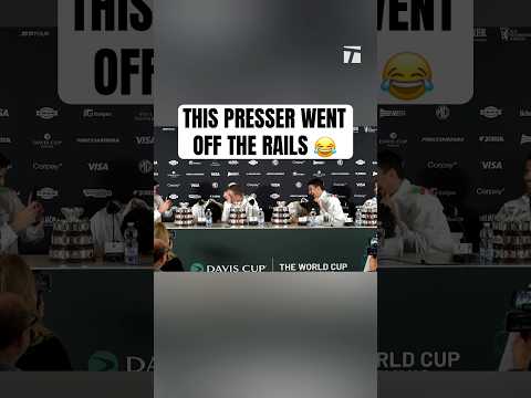 Team Italy lost it during their press conference 😂 #daviscup #tennis #italy